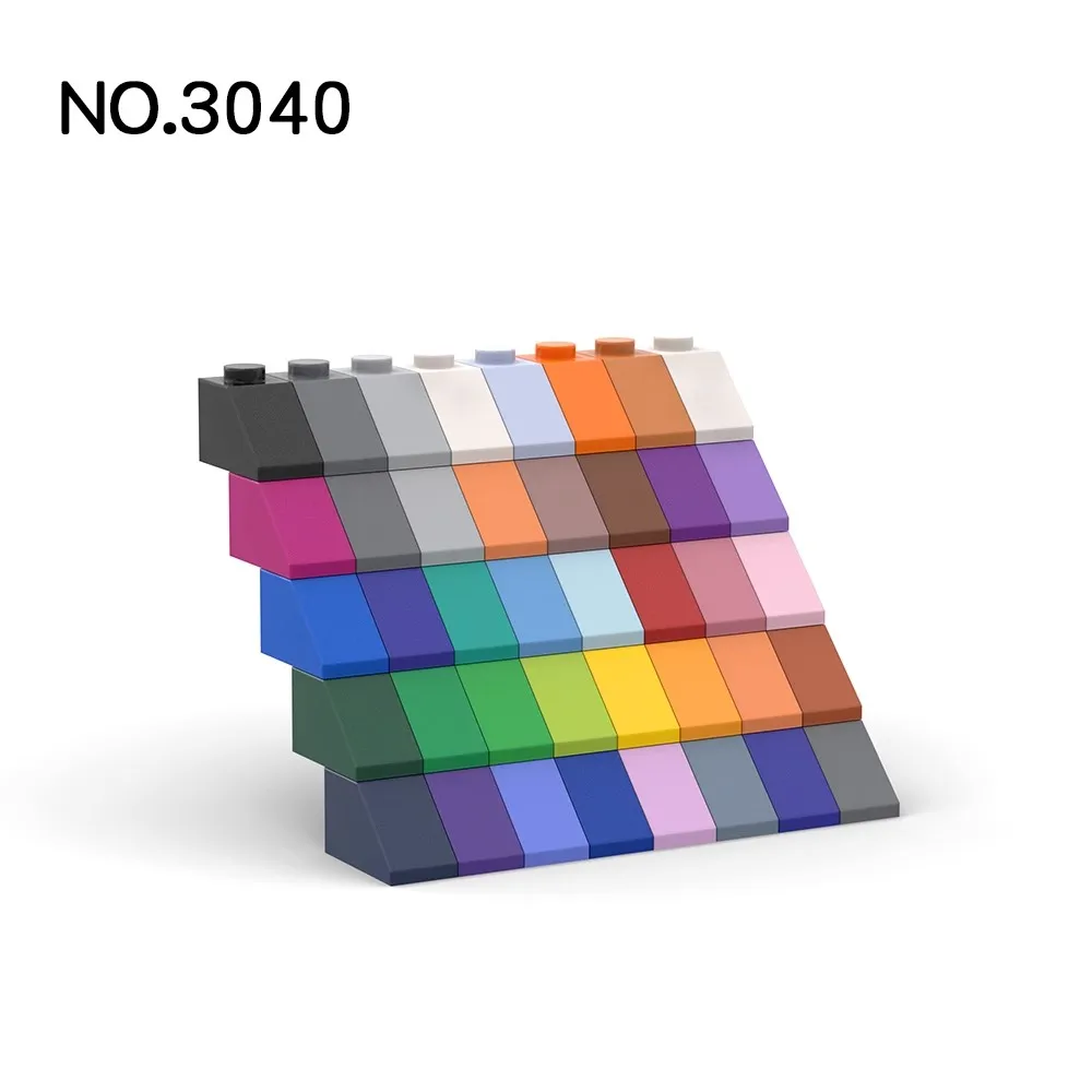 20Pcs MOC Parts 3040 Slope 45° 2 x 1 Compatible Bricks DIY Assmble Building Blocks Particle Kid Puzzle Brain Toy Gift