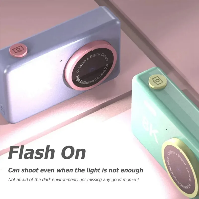 كاميرا رقمية AB25-Student HD Digital 8K كاميرا فيديو صغيرة محمولة كاميرات أمامية وخلفية هدايا للأطفال