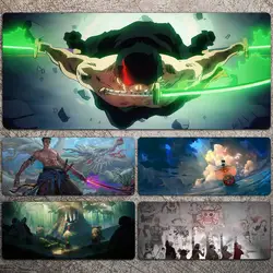 Japanese Anime Mousepad Large Gaming Mouse Pad LockEdge Thickened Computer O-One Piece D-L-Luffy Zoro Keyboard Table Desk Mat