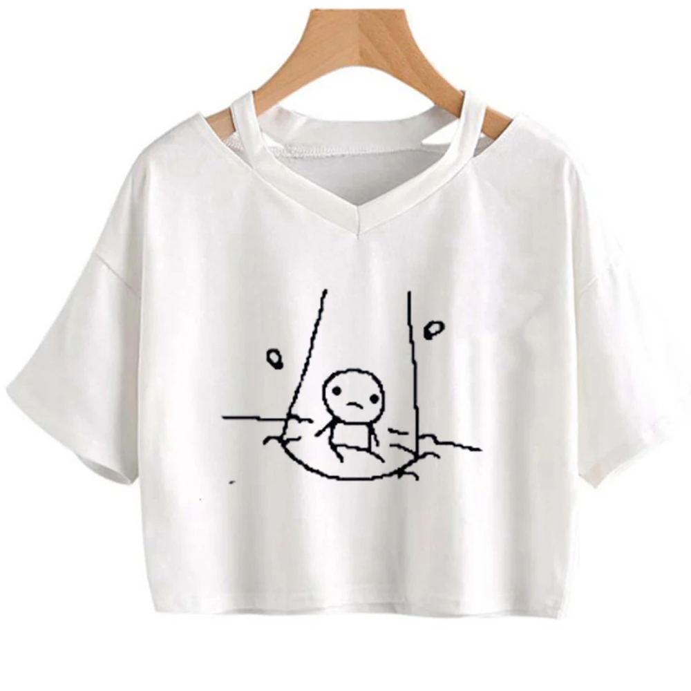 the Binding of Isaac crop top women graphic summer goth streetwear cutecore t shirt korean fashion gyaru cute streetwear y2k