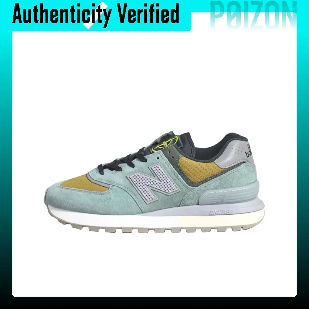 New Balance x STONE ISLAND NB 574 Low top Casual City Commuting Running Shoes Unisex Green Yellow U574LGTN