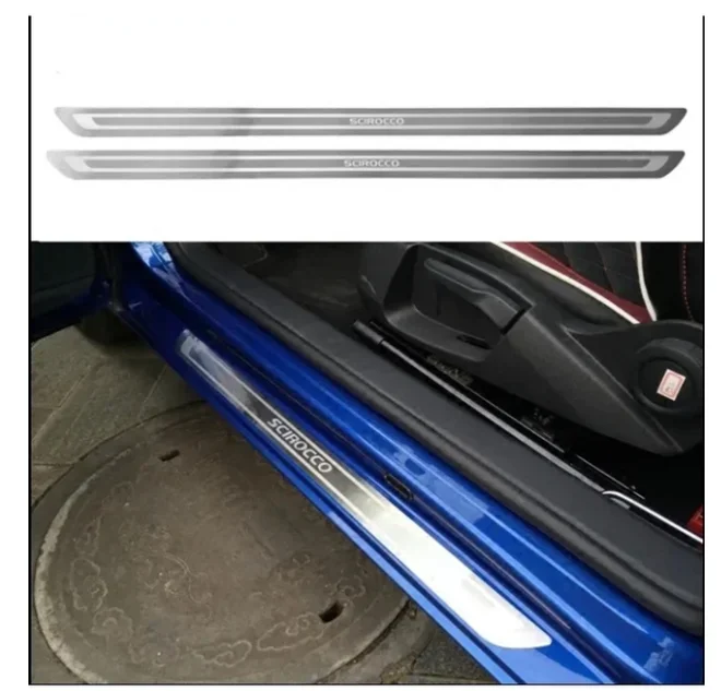 For VW Volkswagen Beetle Scirocco Quality Stainless Steel Car Door Sills Scuff Plates Step Exterior Parts Decoration Accessories
