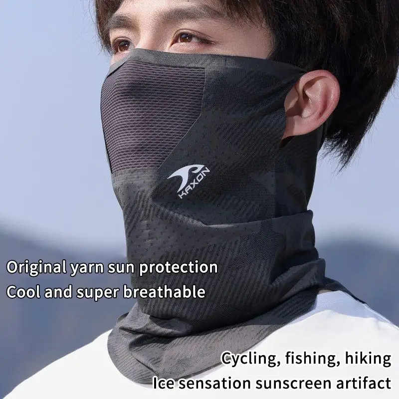 Ice Silk Sun Protection Face Mask with Neck Cover Summer Outdoor UV  Lightweight for Running and Travel