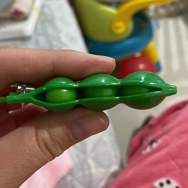 3 قطعة سلسلة المفاتيح ضغط الفول تململ البازلاء هدايا للمراهقين بنين بنات أطفال الكبار القلق الإجهاد الإغاثة اللعب لوازم الحفلات #5