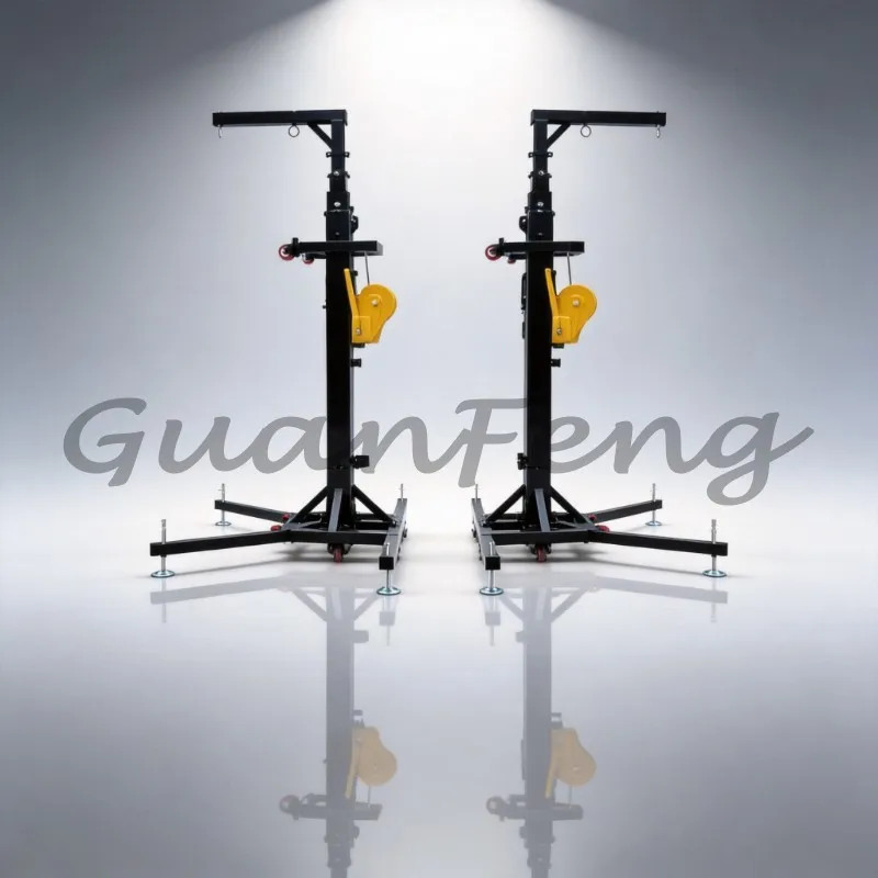 300Kg Load Heavy Duty Height Adjustable Crank Lifting Tower Professional Line Array Lifting Bracket