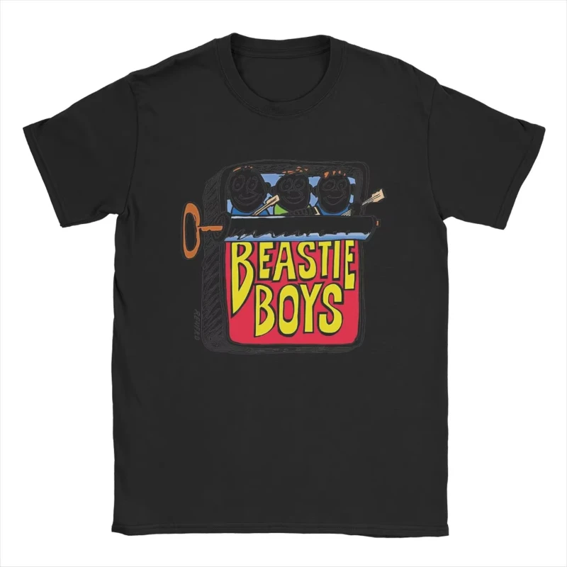 Awesome Beastie Boys Sardine Can T-Shirts for Men Crewneck Cotton T Shirts Short Sleeve Tee Shirt  Tops