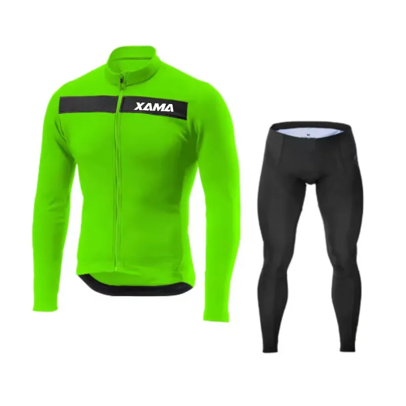

Толстовка XAMA Autumn PRO, брюки с карманами, велосипед Ropa Ciclismo, одежда для горного велосипеда, костюм для шоссейного велосипеда, мужская велосипедная майка с длинными рукавами