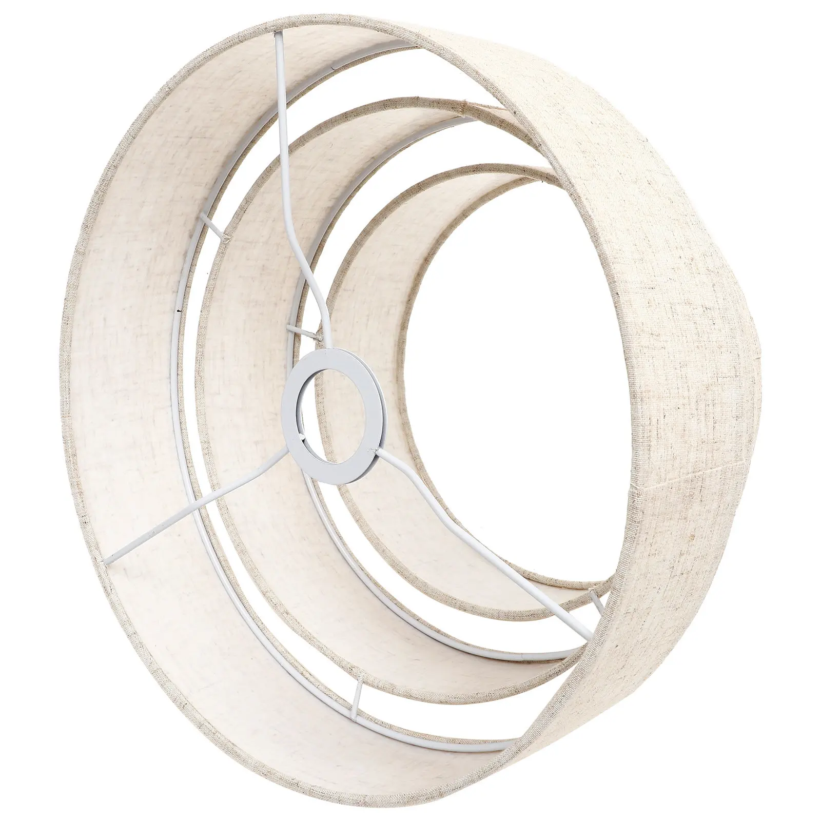 

3 Tier Layered Lamp Shade Extra Large Modern Linen Metal Hanging Pendant Shade for Floor Lamp Ceiling Light Fixture