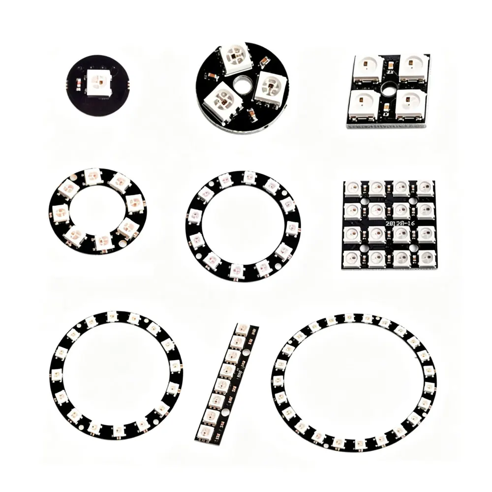 Image of 5V 1Bit 3 4Bit 7 8Bit 9 12Bit 16Bit 24Bit 32Bit 64 Bit WS2812 5050 RGB LED-Ringlampe + Integrierte Treiber für Arduino DIY