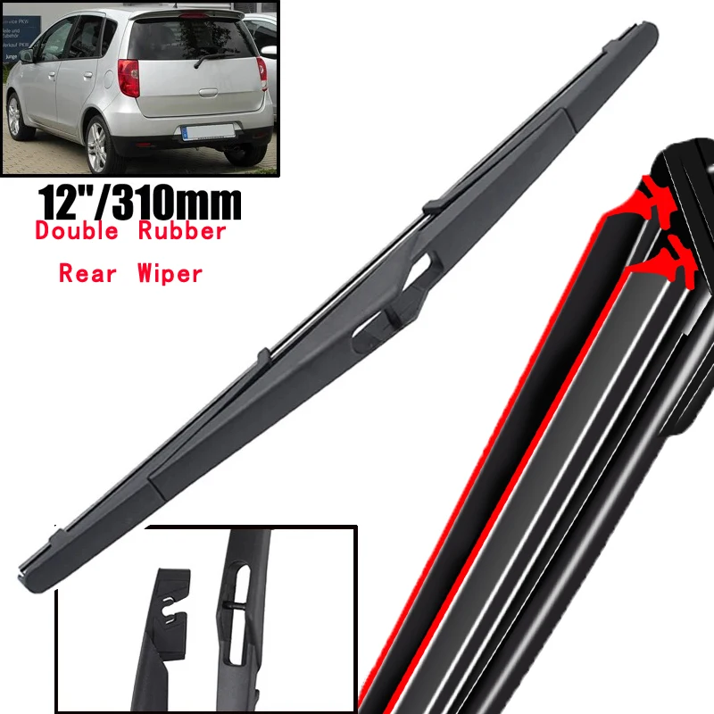 

Car Wiper 12" Rear Wiper Blade For Mitsubishi Colt Hatchback MK6 5 Doors 2004 - 2012 Windshield Windscreen Tailgate Window