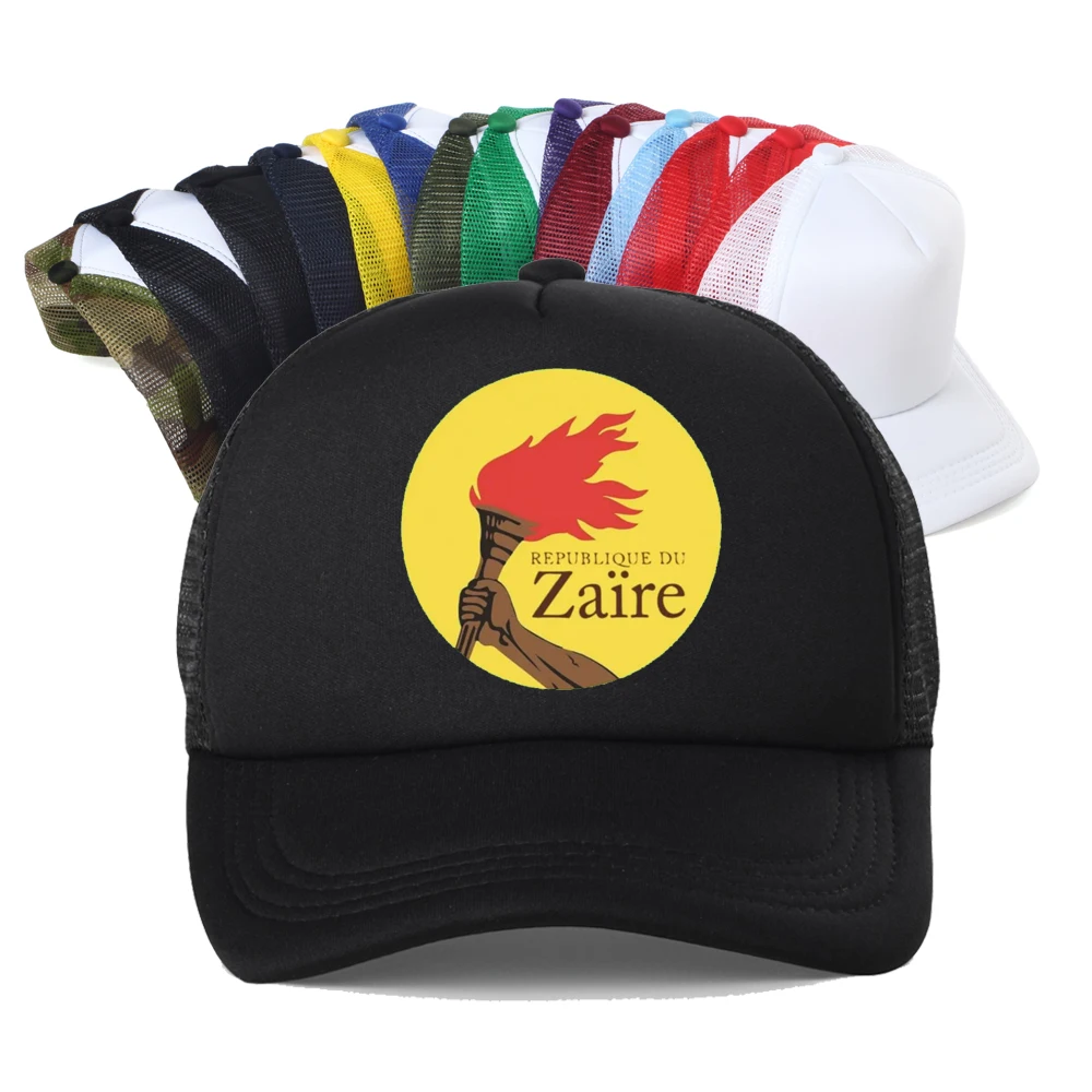 

Zaire Congo Flag Baseball Cap Democratic Republic of Congo Souvenir Funny Unisex Mesh Visor Outdoor Sun Hat