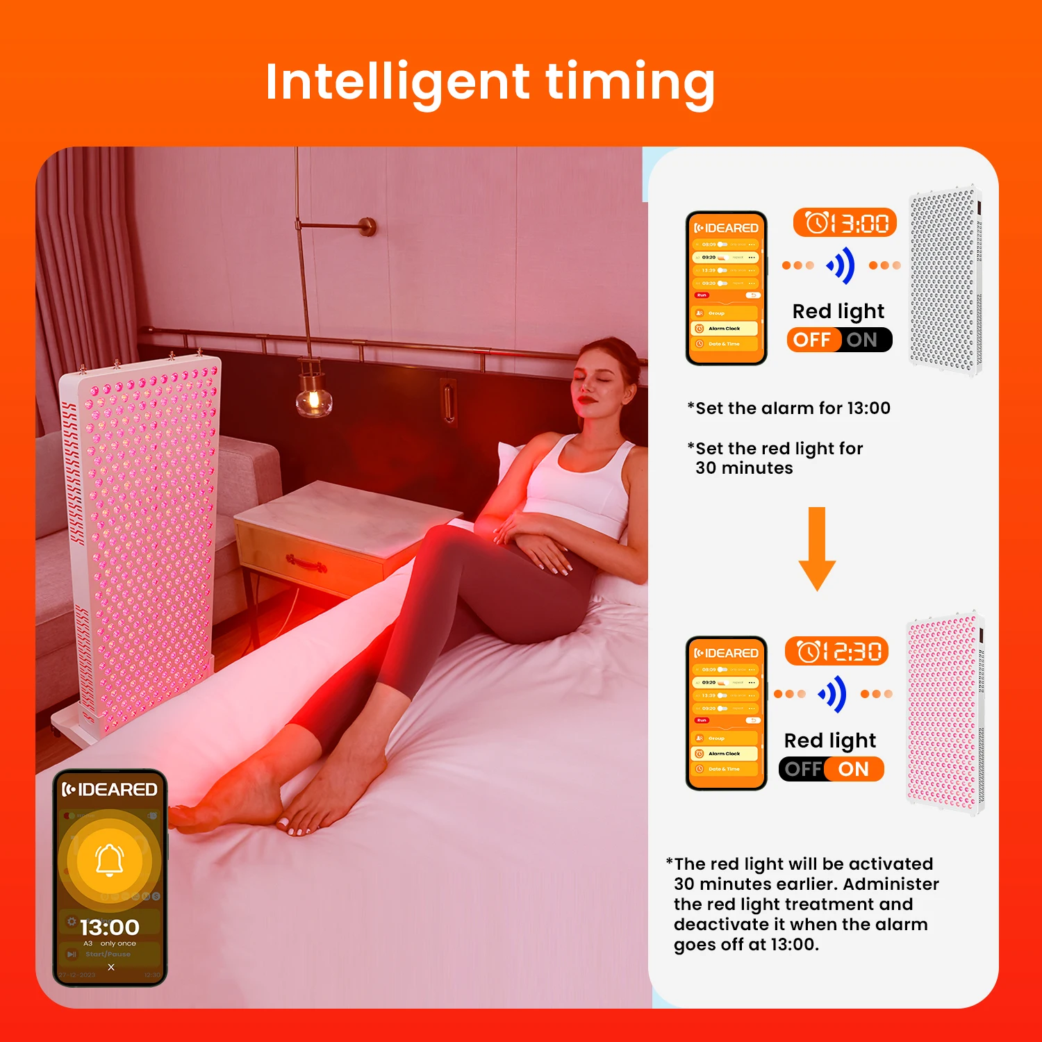IDEATHERAPY 92CM Dual Chips Led Red Light Therapy Lamp Red Light Therapy Device for Home Use Red Light Therapy Panel