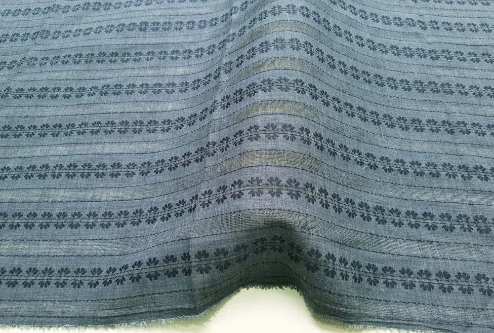 1 Meter x 1,4 Meter Blumen-Jacquard-Baumwollgaze-Stoff für Hemden im Sommer – Detail 26