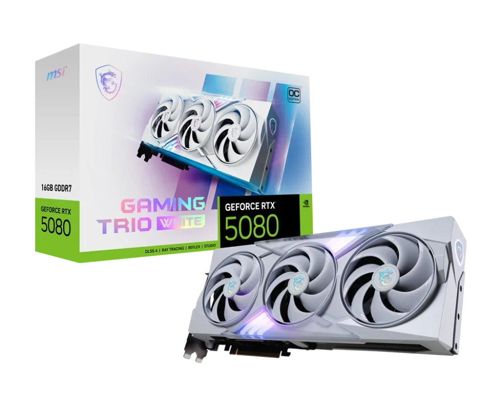 m si GeForce RTX 5080 16G GAMING TRIO OC WHITE Graphics Card