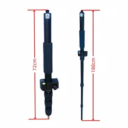 2024 CUSTOM PRODUCTS NEW TYPE 72TO180CM TELESCOPIC PORTABLE GNSS GPS PRISM SURVEYING CENTERING POLE