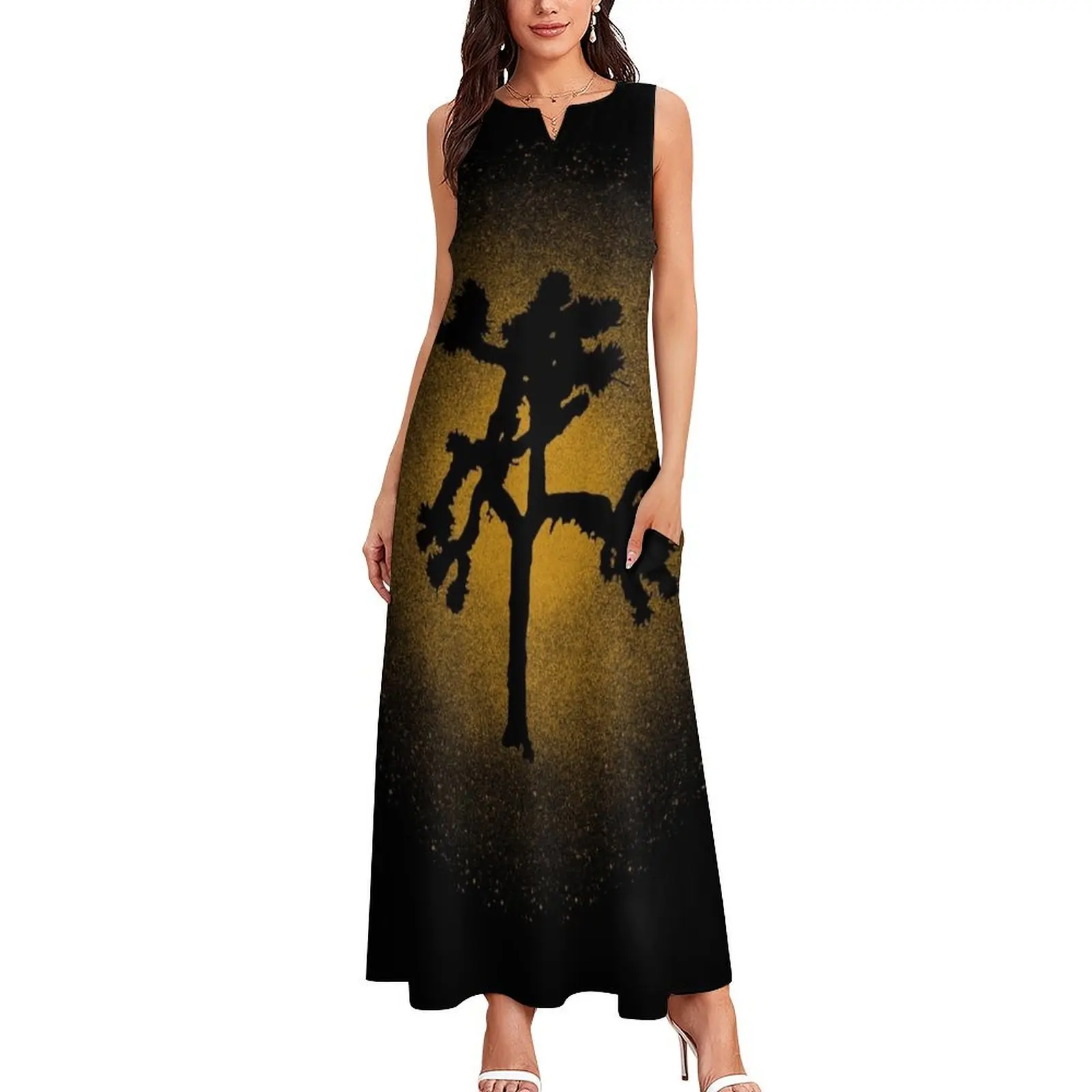 Joshua Tree Gold 30th Long Dress cocktail dresses women's fashion dresses Dress