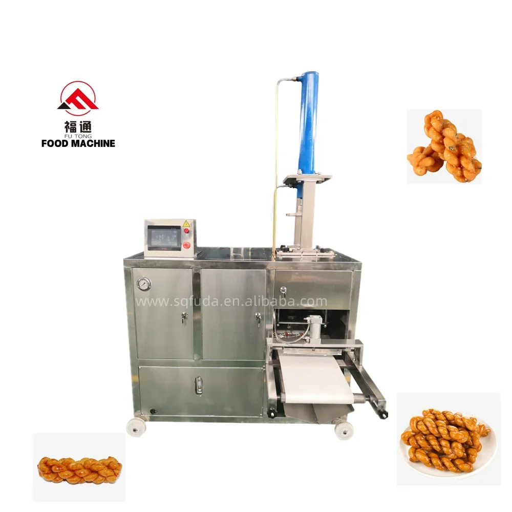 Automated Hydraulic High Efficiency New Design Dough Twist Forming Machine Fry Mahua Doughnut Twist Machine 3 Phase Power