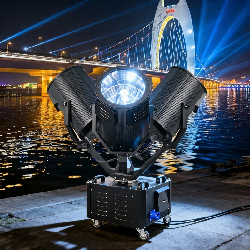 Sky Search Light Outdoor Waterproof 1KW 3KW 7KW Xenon Long Distance Beam Searchlight for Hotel Building Stage Super Cannon Beam