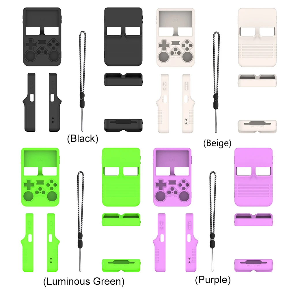 حافظة من السيليكون حافظة واقية مضادة للصدمات ومضادة للخدش وغطاء حماية من الجلد الناعم لوحدة تحكم ألعاب ANBERNIC R36S