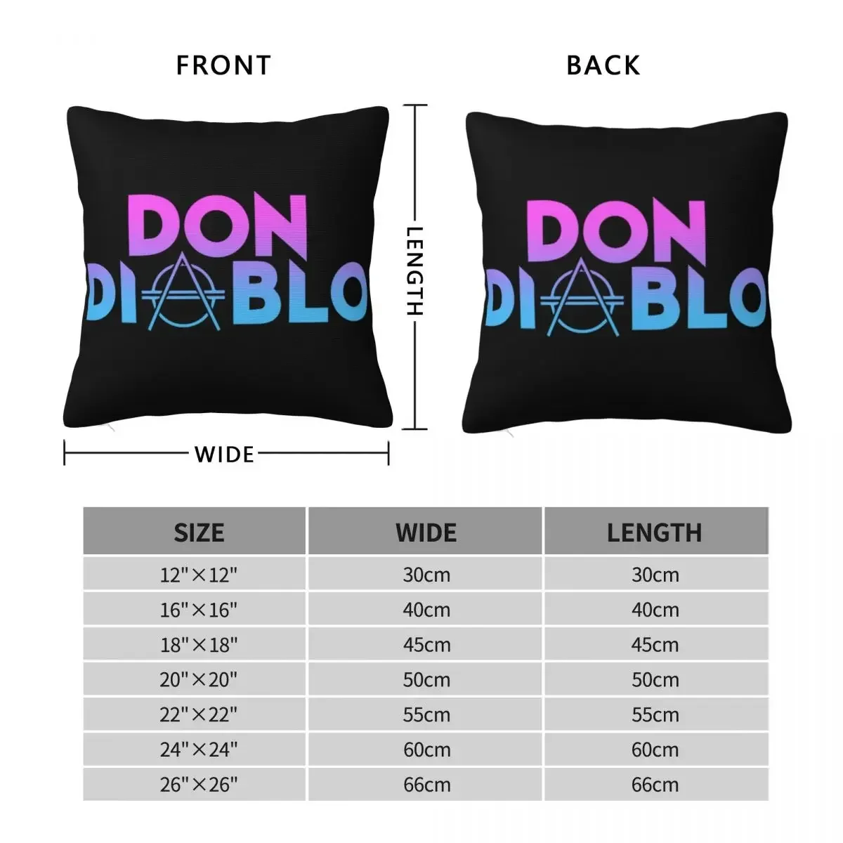 Don Diablo Square Pillowcase Pillow Cover Polyester Cushion Decor Comfort Throw Pillow for Home Bedroom