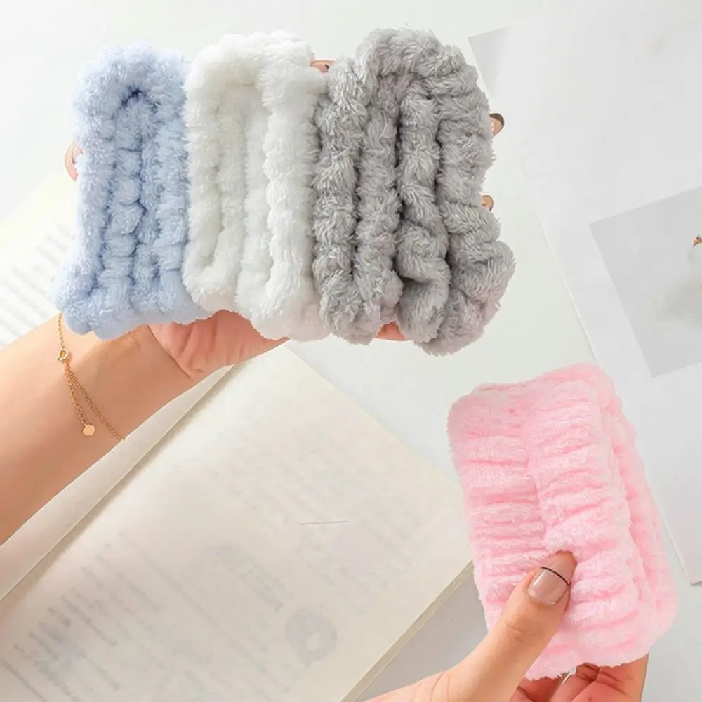 Absorbent Wrist Cuffs For Skincare Washing Face Spa Makeup Yoga Fitness Workout Sweatband Soft Elastic Wristlets Fast Drying