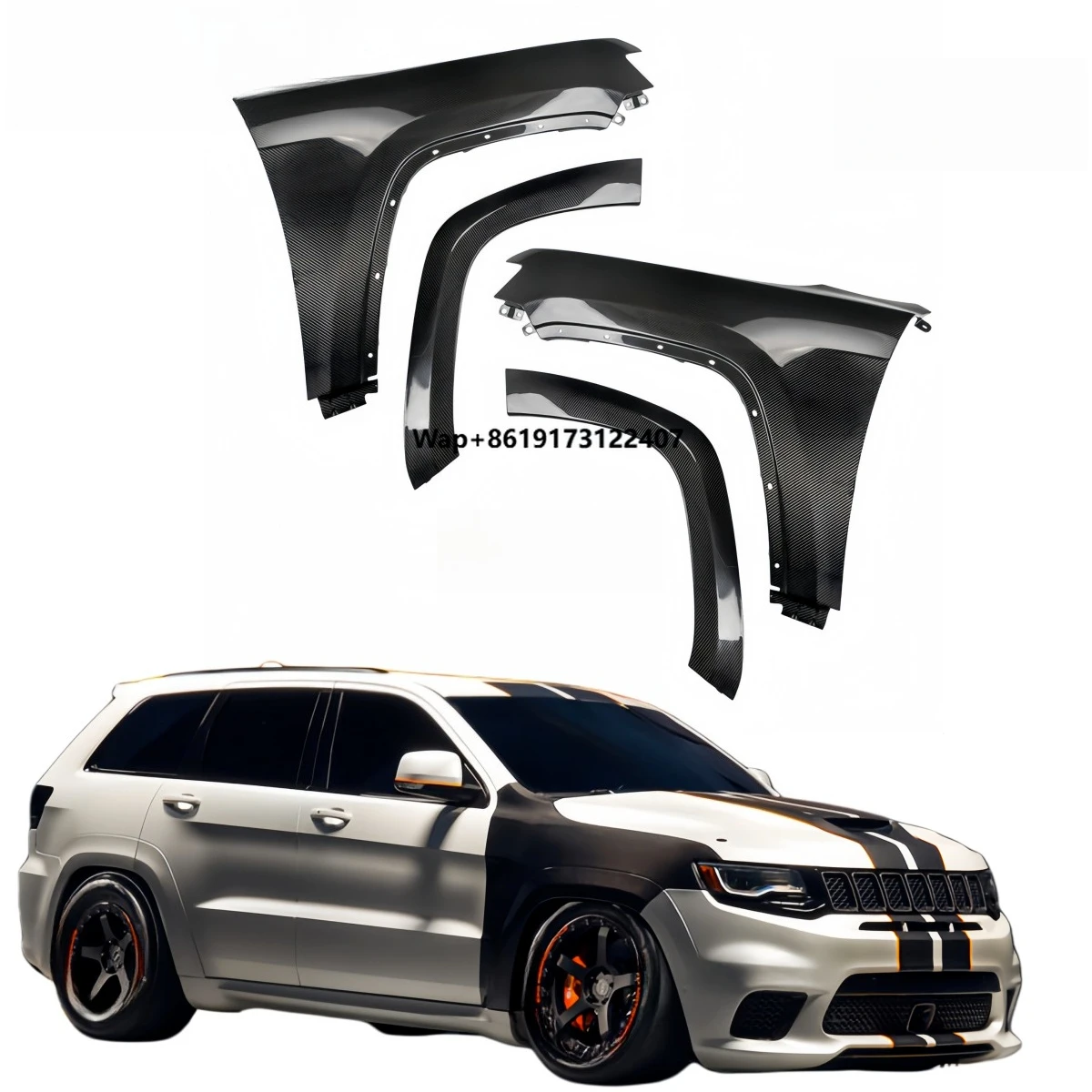 

Carbon Fiber Track Aero Fender Flares Suitable for 2017-2021 Grand Cherokee