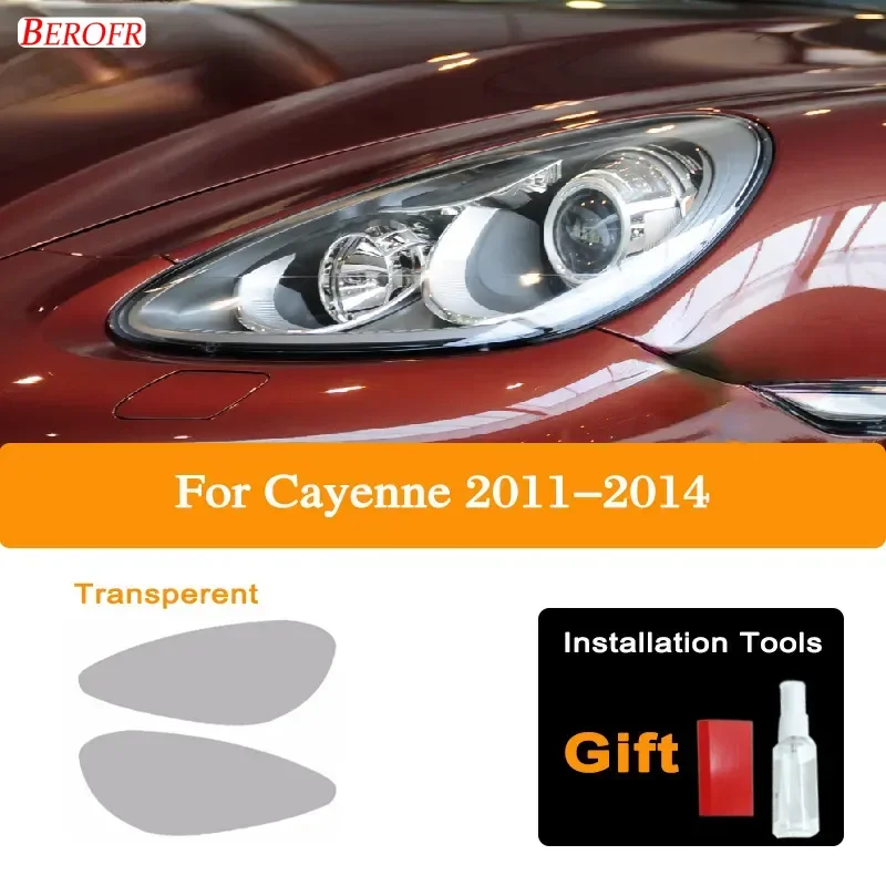 Car Headlight Tint Black Protective Film For Porsche Cayenne 2019 2020 2011-On 958 Taillight Transparent TPU Sticker Accessories