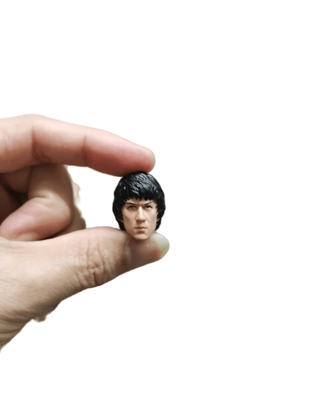 

1/12 Scale Head Carving Asianstar Jackie Chan Male Soldiermodel PVC Black short Hair 6inch Action Figure Body Doll