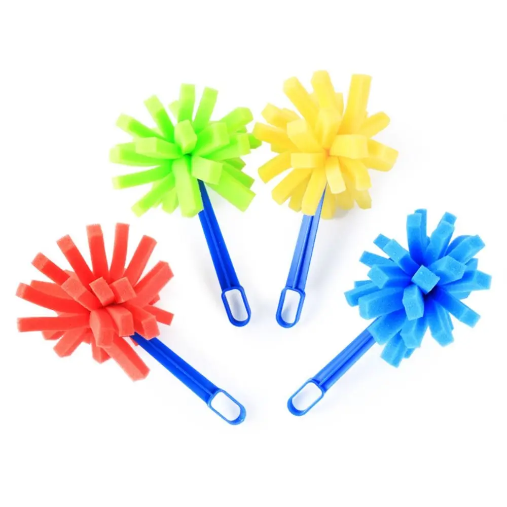 Sponge Brush Sponge Stamp Brush Kits Handmade Creation Mushroom Stick DIY Sponge Stamp Brush Flower EVA Roller Kindergarten