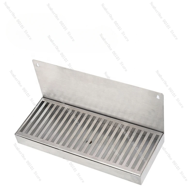 Stainless Steel 304 Drip Tray Mount Beer Drip Tray with Drain Hole Craft for Home Brewing Bar Tool