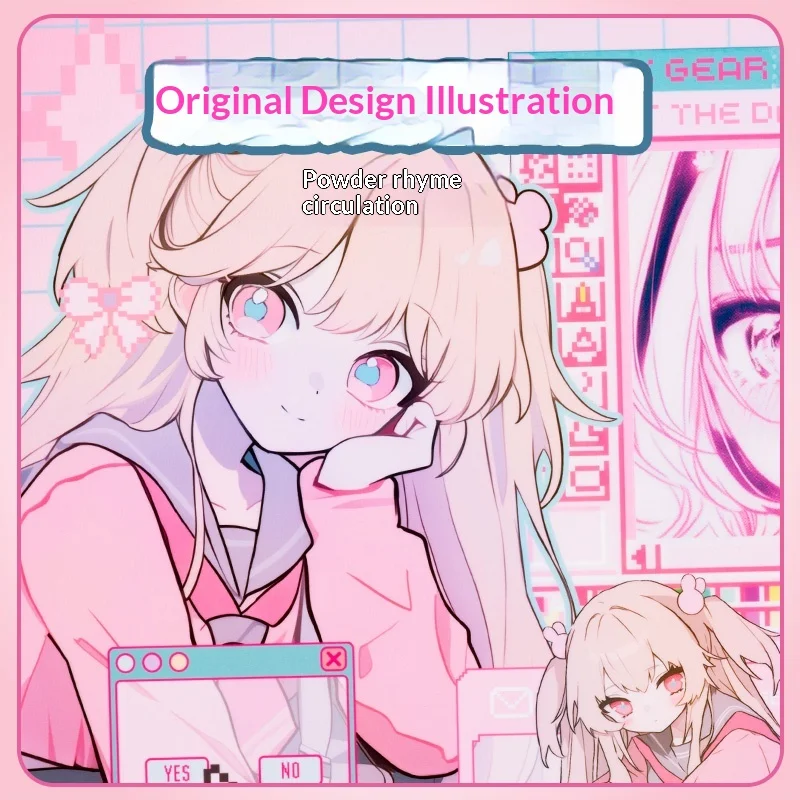 Genuine  ATK Cute Nana Anime Mouse Pad Extra Large Neutral Smooth Pad FPS Dedicated E-Sports Game Office Valorant For Girl Gift