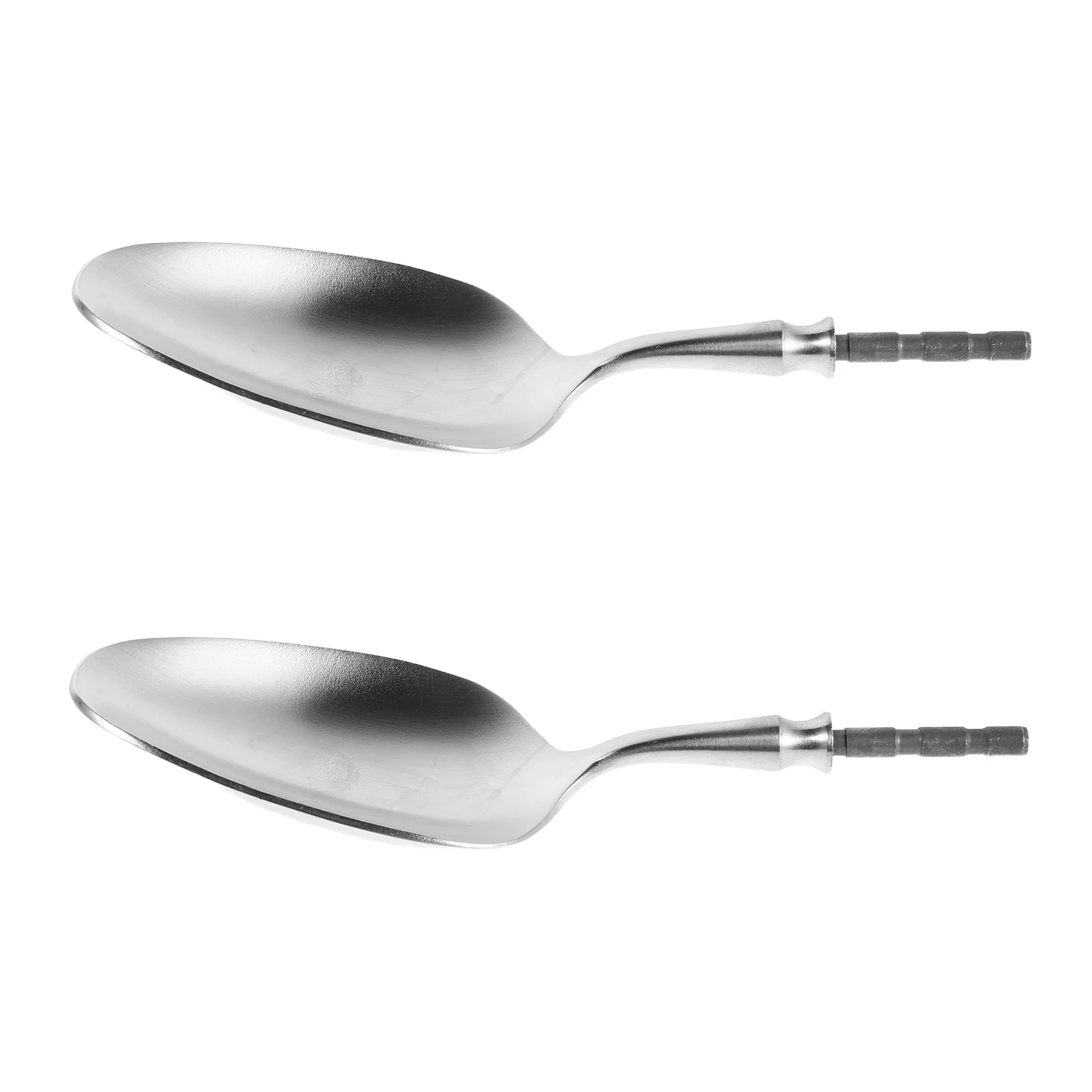 

2pcs Western Spoon Replacement Head Stainless Steel Polished Mirror Finish Dishwasher Safe For Diy Cutlery Upgrade Flatware