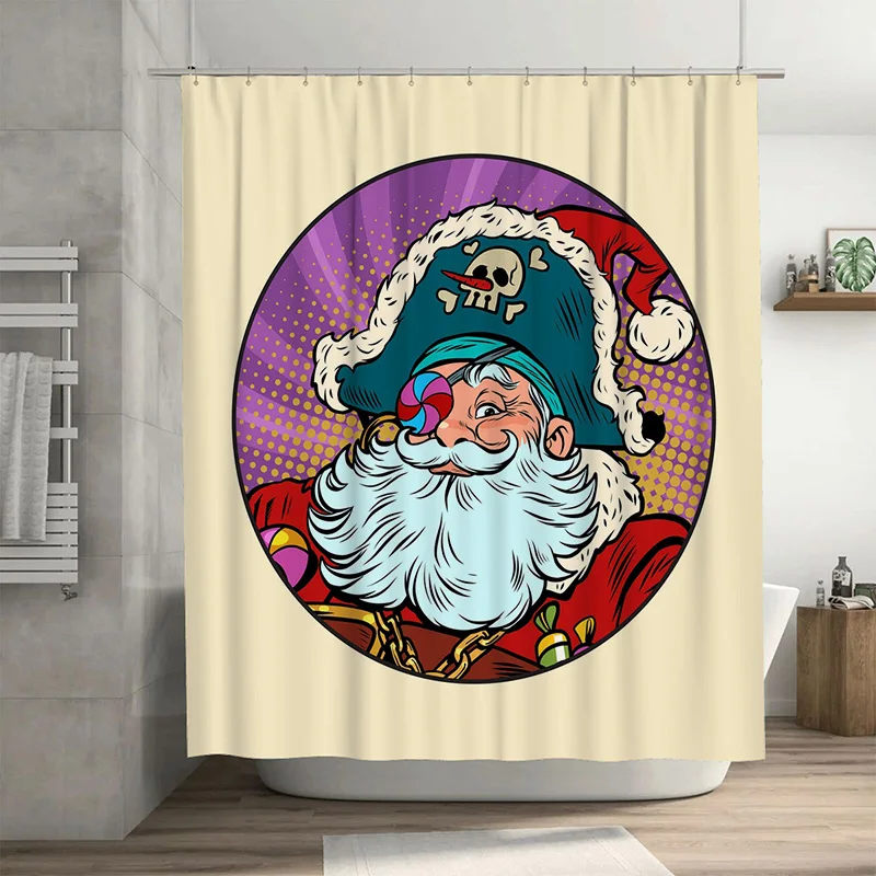 

TU пиратская занавеска для душа с черепом, тематический декор для ванной комнаты, подарок для любителя моря, морские занавески для ванной комнаты, водонепроницаемый домашний текстиль, аксессуары