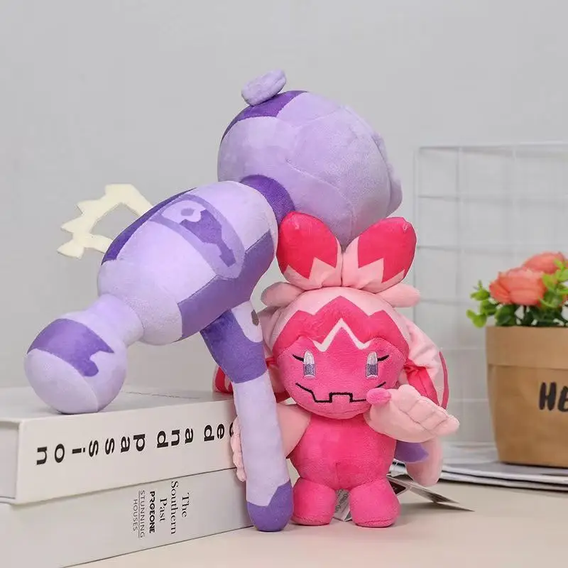 

11-дюймовая новая плюшевая кукла Tinkaton Pokémon — мягкая игрушка Giant Hammer Fairy, коллекционная фигурка Gen 9 Scarlet Violet Paldea с вырезом