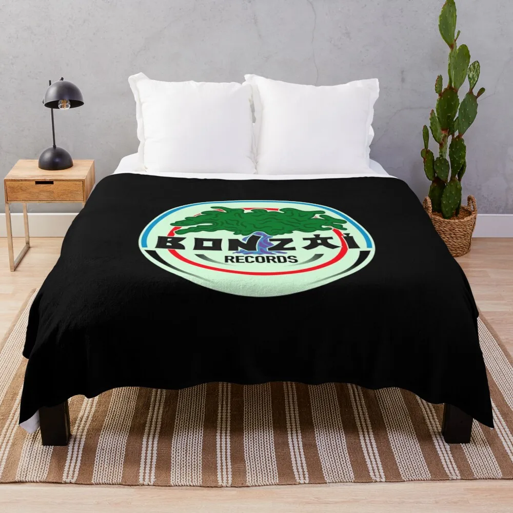 

Bonzai Records Throw Blanket Soft Beds Plaid on the sofa Blankets