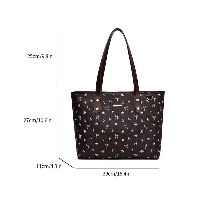 Fashion Luxury Brand Tote Bags for Women Trend 2024 Ladies Large Casual Shoulder Bag Pu Leather Aesthetic Handbags 2 Colors