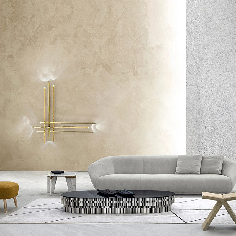 طاولة قهوة حديثة وبسيطة فاخرة مستطيلة الشكل من الزجاج المقسى وطاولة قهوة شبكية منزلية صغيرة