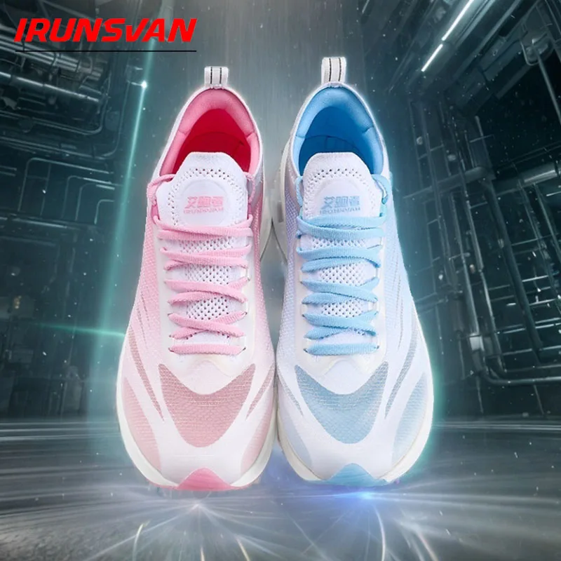 

IRUNSVAN Unisex Bi-Color Split Full-Length Carbon Plate (Model 24046) - Soft & Bouncy, Cushioned, Shock-Resistant & Slip-Proof