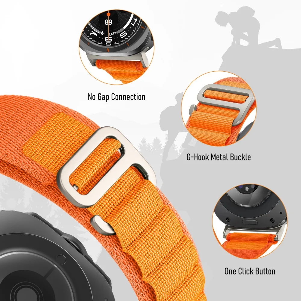 Alpine Loop For Samsung Galaxy Watch Ultra 2 2026 Strap 47mm Sport Nylon Bracelet For Galaxy Watch 9 44mm 40mm 8/8 Classic Band