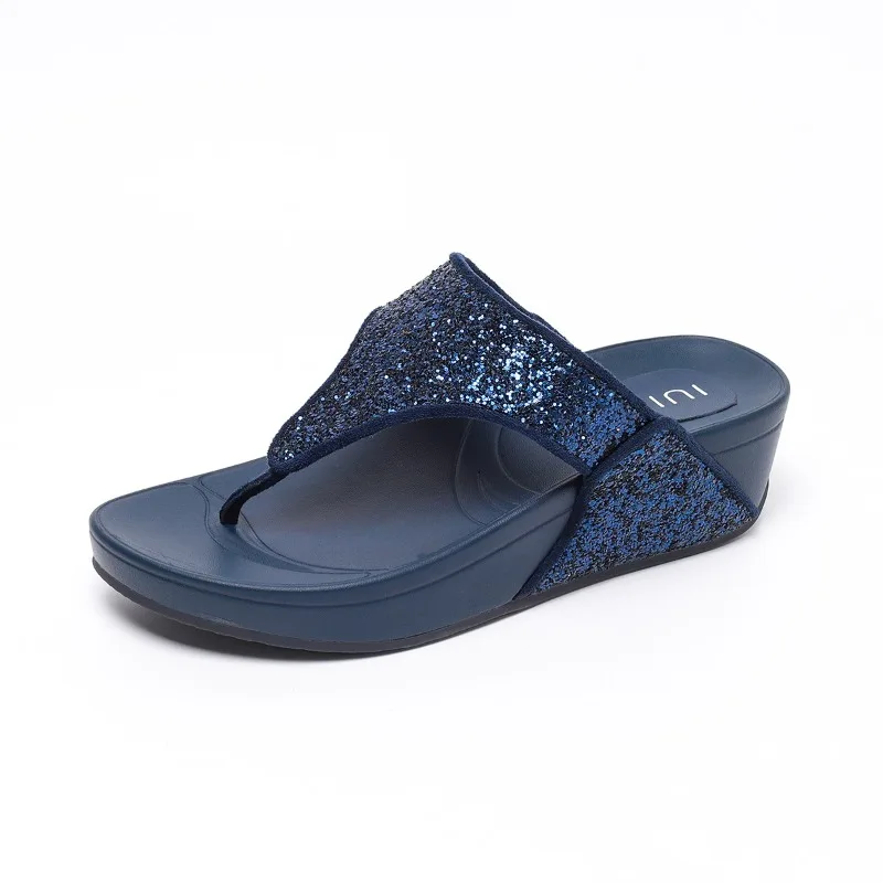 

Women's Sandals Summer Casual Non-Slip Suede Diamond Soft Platform Wedge Flip Flop Walking Beach Slippers Shoes Woman