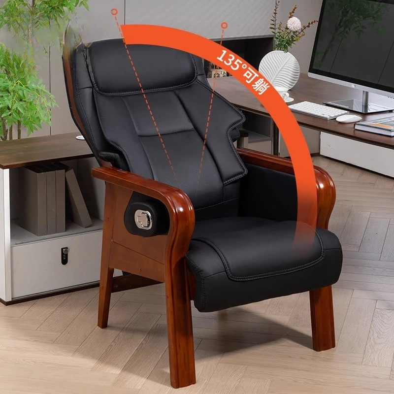 Leather, boss chair, four feet, cowhide, massage, reclining, business, office