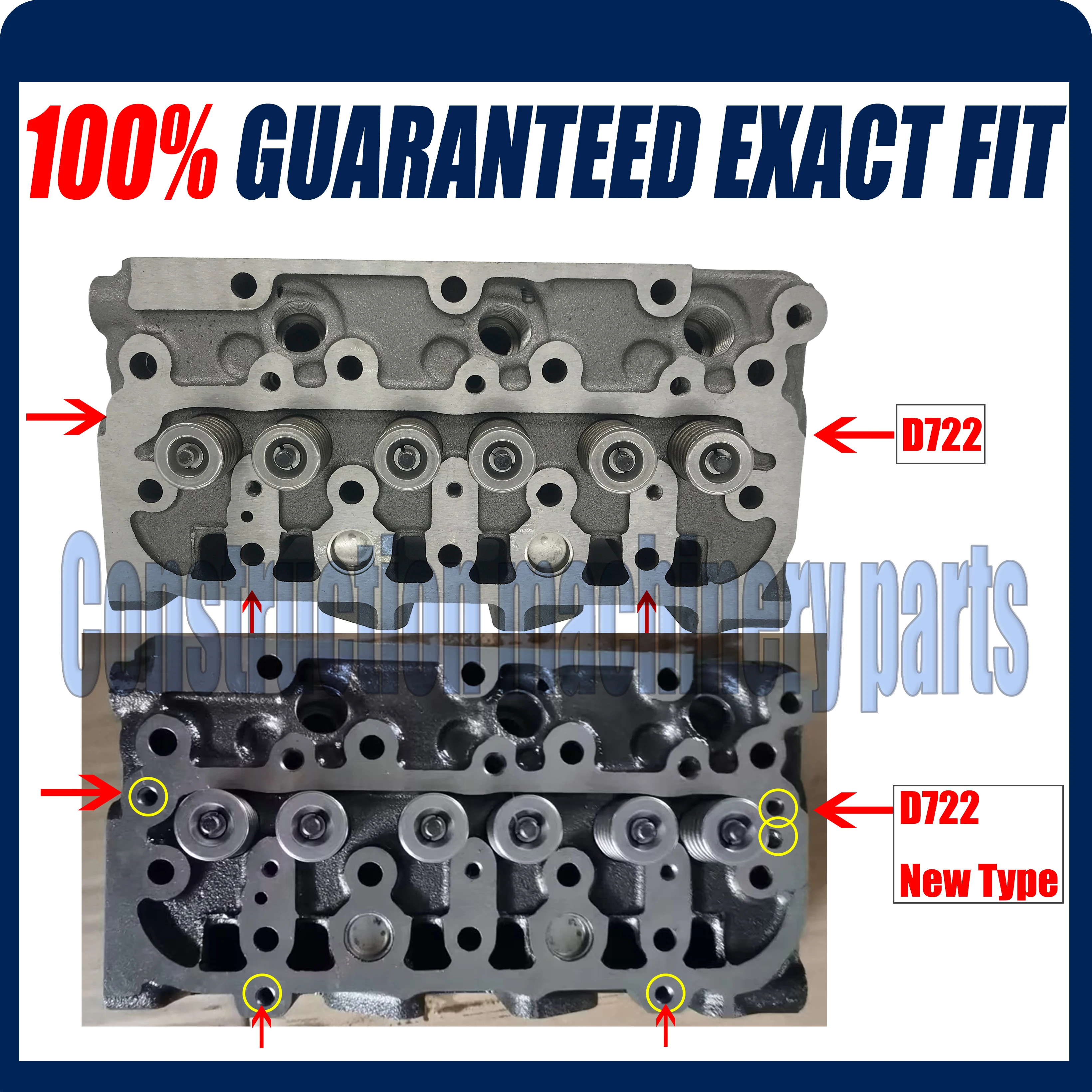 Engine Cylinder Head For Kubota D722 D782