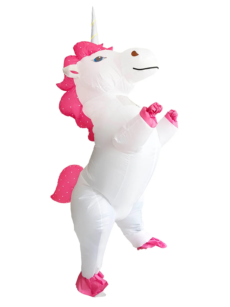 JYZCOS  Giant Unicorn Inflatable Costume With Wing Flying Adult Kids Cosplay Halloween Costumes Carnival Animal Suit US $28.48 -