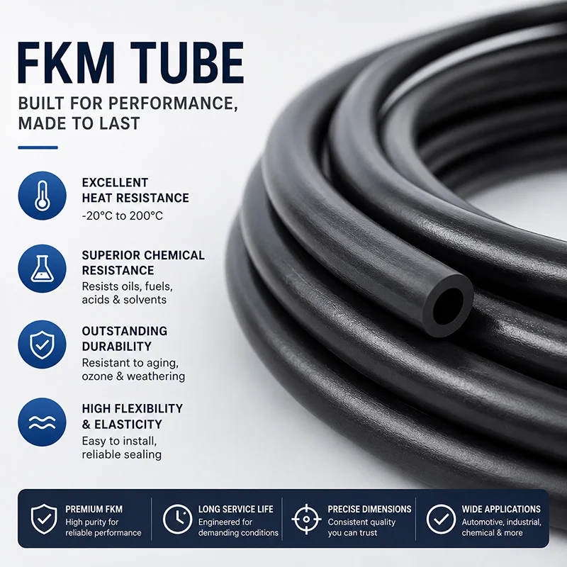 1 M FKM Tube ID 2/3/4/5/6/7/8/10/12/14/16/18/19mm Fluoroelastomer Hose Black Hose Corrosion-resistant Petrol Oil Transfer Hose