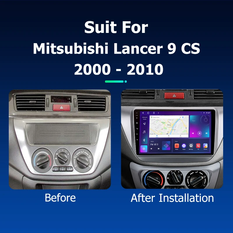 Android Car Radio GPS Navigation Multimedia Video Player for Mitsubishi Lancer 9CS 2000 2010 Stereo Tape Recorder Screen