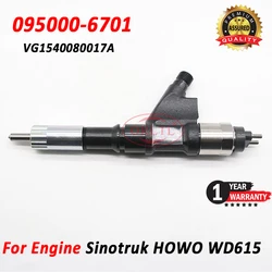 095000-6701 New Injector 0950006701 Injection Nozzle 095000-6702 For HOWO SINOTRUK Engine WD615