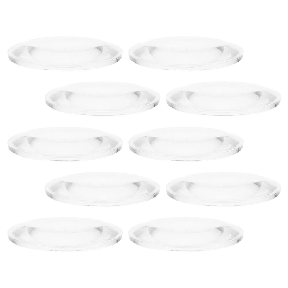 

10pcs 3D Magnifying Glasses Clear Optical Convex Lens Set 42mm Round Acrylic for Telescopes Microscopes Laboratory Physics