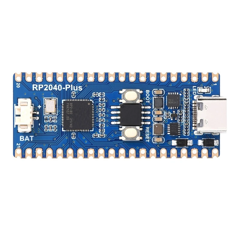 Waveshare RP2040 Plus Microcontroller Upgrade RP2040 Dual Core Processor 16MB On-Chip Flash For Raspberry Pi Pico