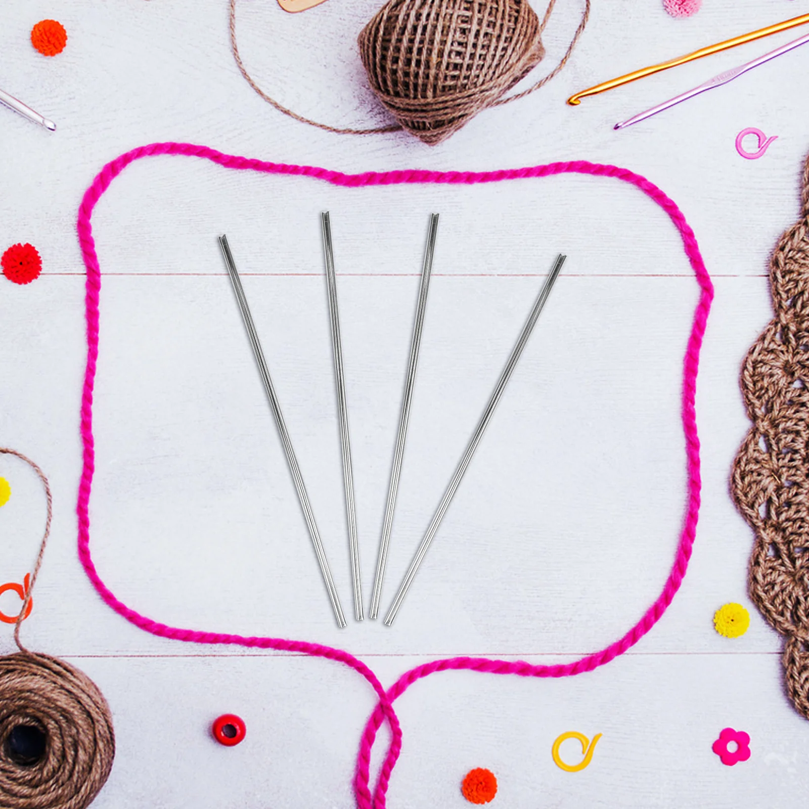 

50Pcs Crocheting Tools Steel Blocking Set for Knitting Supplies Versatile DIY Accessories for Artistic Fiber Crafts