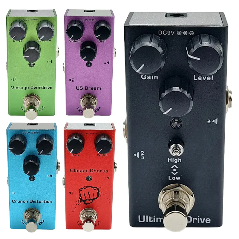 Mini Single Type Guitar Effects Pedal Overdrive Distortion Chorus Tremolo Delay for Electric Guitars